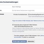 E-Mail Adresse(n) hinzufügen und/ oder entfernen.