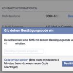 Facebook für Anfänger - Teil 5: Kontaktinformationen 6 Bestätigungscode eingeben.