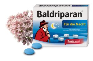 Pflanzliche Baldrianmittel helfen bei Ein- oder Durchschlafproblemen 1 Eine Packung Baldriparan, Stichwort Baldrian. (c) Pfizer Österreich