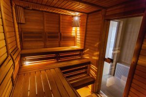 Innenraum einer Sauna, Stichwort Heuschnupfen. (c) Pixabay.com