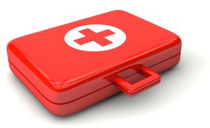 Ein Koffer mit dem Rot Kreuz Zeichen, Stichwort Hausapotheke. (c) Pixabay.com