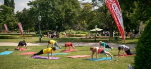 Eine Gruppe bei "Bewegt im Park". (c) Hauptverband der österr. Sozialversicherungsträger/ APA-Fotoservice/ Martin Hörmandinger