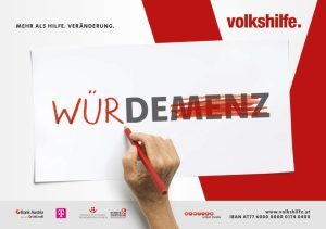 Plakat "Würde trotz Demenz". (c) Volkshilfe Österreich