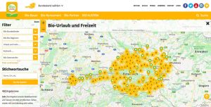 Startseite Suchmaschine für Bio-Urlaub. (c) BIO AUSTRIA/ Leithner