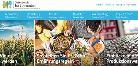 „Österreich isst informiert“ – Wissensplattform über Lebensmittel (c) Screenshot