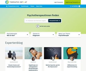 Startseite Infoportal für Psychotherapie. (c) PSISYS