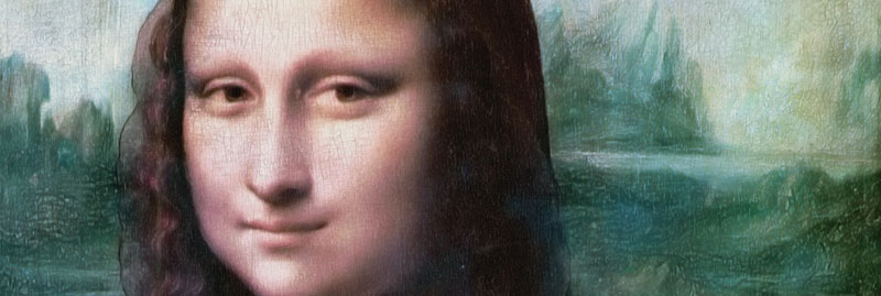 Um froh zu sein bedarf es wenig – und wer froh ist, ist ein König 2 Ausschnitt Kopf der Mona Lisa. (c) Pixabay.com