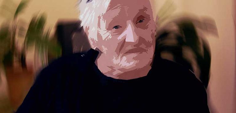 Portrait einer alten Frau leicht verschwommen gezeichnet. (c) Pixabay.com