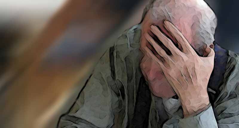 Ein alter Mann, der sich mit der Hand den Kopf stützt. Neueste Studien zeigen, dass eine gesunde Lebensweise ev. das Alzheimerrisiko verringert. (c) Pixabay.com