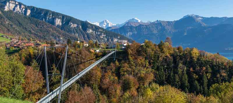 Interlaken - Panoramahängebrücke Sigriswil in der Schweiz. (c) Interlaken Tourismus/ swiss-image.ch/ Mattias Nutt