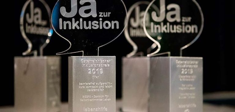 Preise des Inklusionspreises 2019. (c) Österreichische Lotterien/ Achim Bieniek