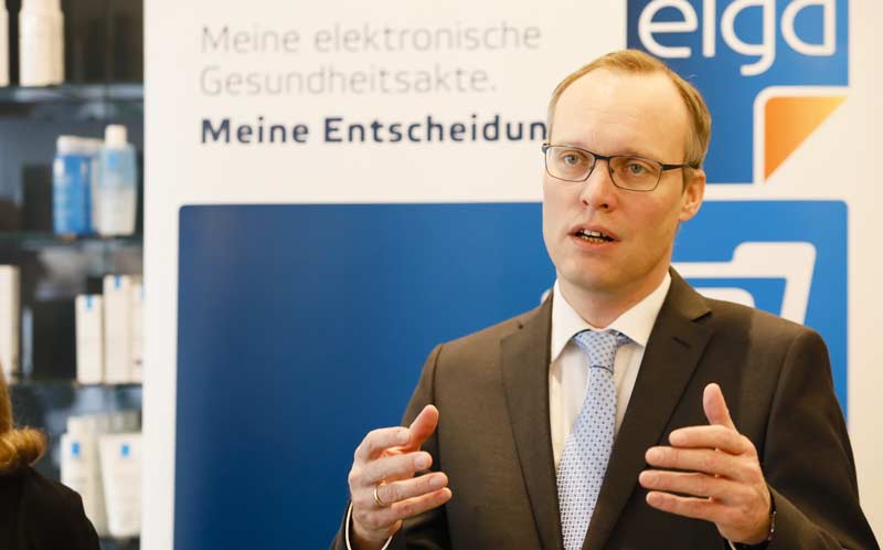 Dr. Alexander Biach über die flächendeckende Einführung der e-Medikation. (c) Hauptverband der österr. Sozialversicherungsträger/ APA-Fotoservice/ Reither