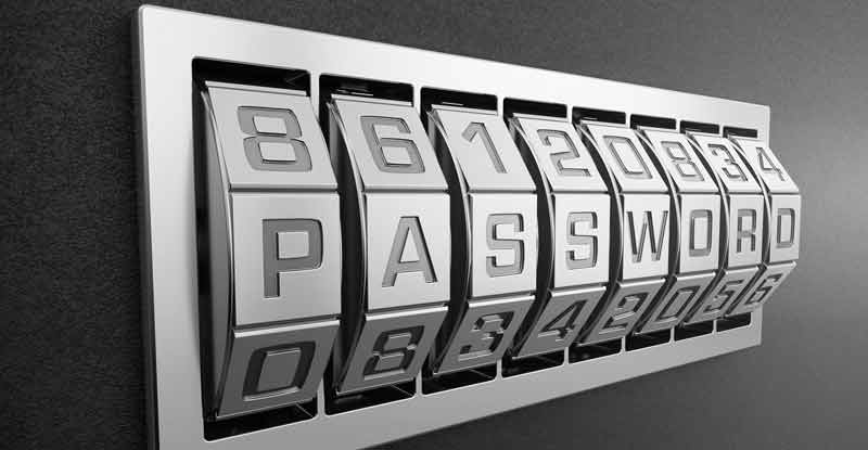 Ein Zahlenschloss mit der Kombination "Password". (c) Pixabay.com