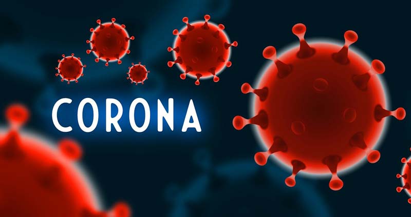Rote Corona-Viren mit dem Schriftzug "Corona", Stichwort Corona-Krise. (c) Pixabay.com