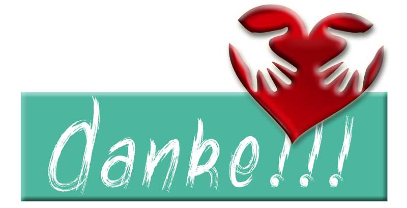 Grafik: zwei Hände in einem roten Herz, darunter Danke!, Stichwort Hotlines während der Coronakrise. (c) Pixabay.com