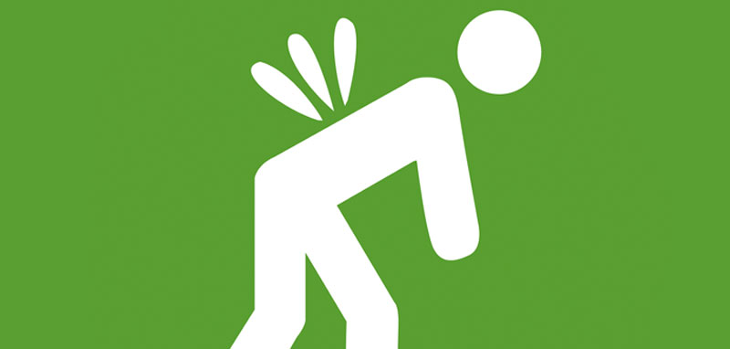Illustration: ein gebückter Mensch mit Rückenschmerzen. (c) Pixabay.com