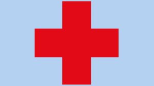 Ein rotes Kreuz auf hellblauem Hintergrund, Stichwort Erste Hilfe Kurse für Senioren. (c) Pixabay.com
