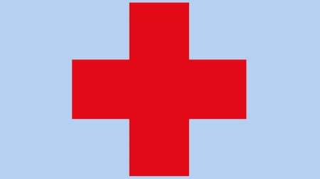 Ein rotes Kreuz auf hellblauem Hintergrund. (c) Pixabay.com