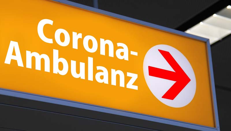 Gleiche medizinische Versorgung von Menschen mit Behinderungen 1 Ein Wegweiser in einem Krankenhaus zur Corona-Ambulanz, Stichwort medizinische Versorgung.
(c) Pixabay.com