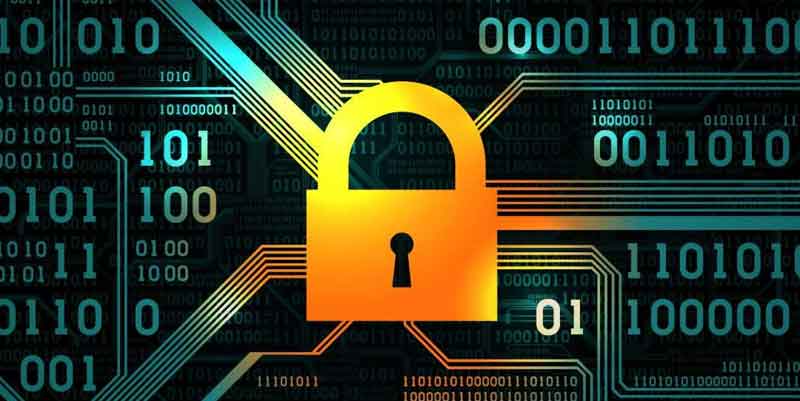 FutureIsNow – Digitalisierung der Lebenswelten älterer Generationen 2 Illustration: Ein Schloss, dahinter ein Schaltplan mit binärischen Zahlencodes.
(c) Pixabay.com