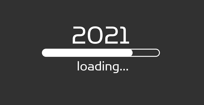 Grafik: 2021, darunter ein Balken, darunter steht "loading...".
(c) Pixabay.com
