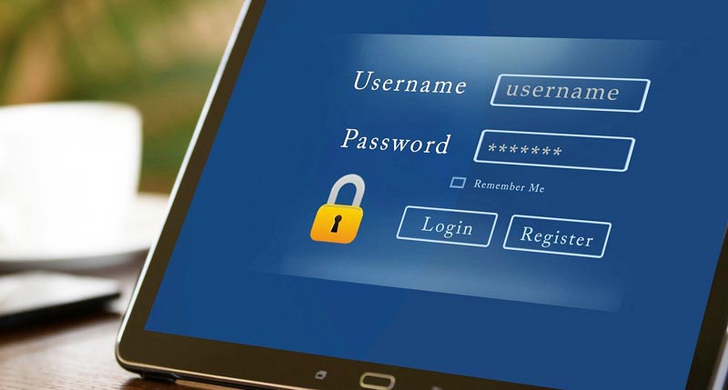 Ein Loginscreen auf einem Tablett mit Username, Password und einem Login bzw. Register-Button, Stichwort Change your password day.
(c) Pixabay.com