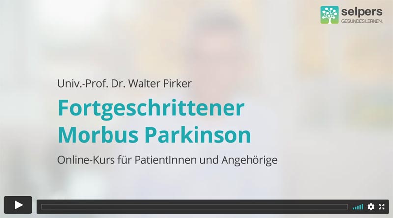 Starbild des Online-Kurses "Fortgeschrittener Morbus Parkinson".
(c) Screenshot