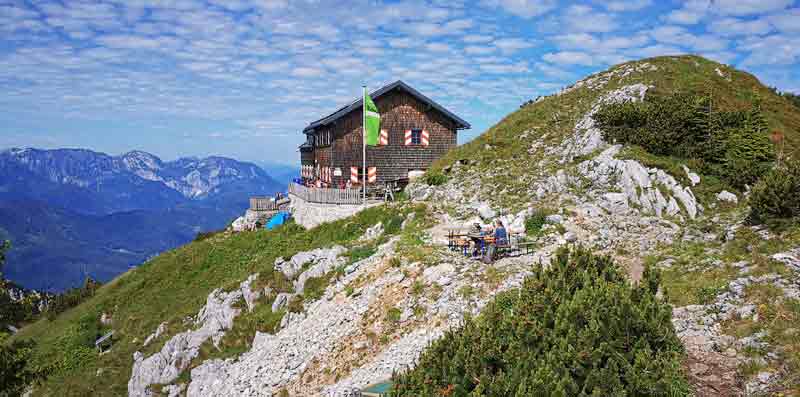 Gmundner Hütte am Traunstein in Oberösterreich, Stichwort Corona-Regeln für den Hüttensommer.
(c) I. Roscher