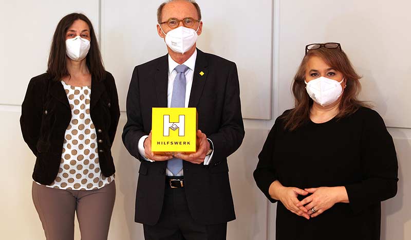 Umfrage unter pflegenden Angehörigen: "Ein Gefühl der Dauersorge" 4 Monika Riedel, Othmar Karas, Elisabeth Anselm.
(c) Hilfswerk/ Roland Wallner