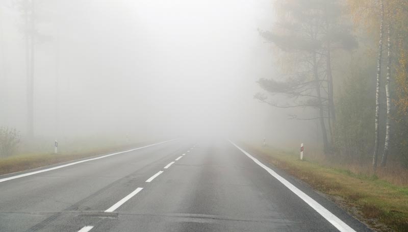 Eine Landstraße mit starkem Nebel.
(c) AdobeStock