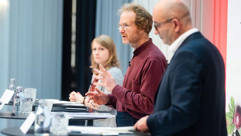 So können wir 40% der ernährungsbedingten Emissionen einsparen 1 Experten im Rahmen einer PK zum Thema ernährungsbedingte Emissionen.
(c) Greenpeace/ Mitja Kobal