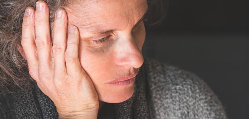 Das Gesicht einer depressiven Frau. (c) AdobeStock