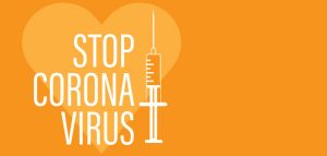 Booster-Impfung: Schutz erhöhen durch die dritte Covid-19-Impfung Grafik: Eine Sprizte neben der Schrift: "Stop Corona Virus" auf einem Herz. (c) AdobeStock