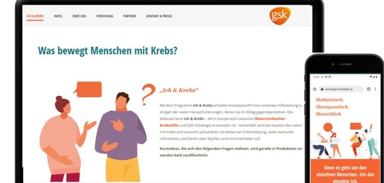 Screenshot Website Ich und Krebs. (c) Accelent