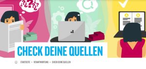 Screenshot Startseite Check deine Quellen. (c) Pfizer Austria/ Screenshot