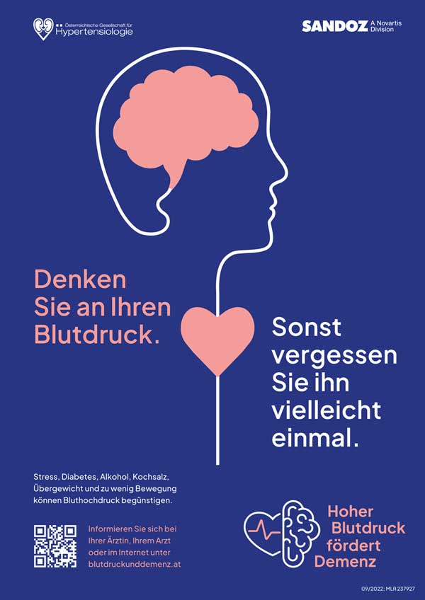 Grafik: Sujet der Bluthochdruck-Demenz-Kampagne.
(c) Sandoz GmbH