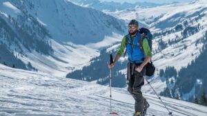 »Wie – Was – Wo?« Wichtige Tipps für sicheren Skitouren-Saisonstart Ein Mann beim Skitourengehen. (c) Alpenverein/ Wolfgang Warmuth