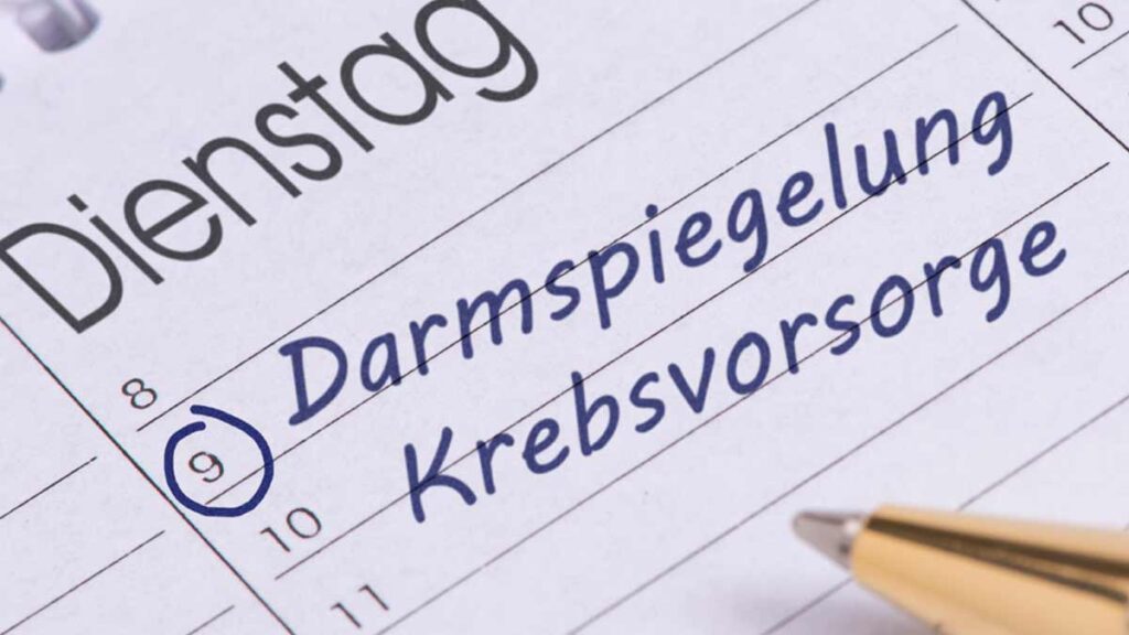 Ein Kalendereintrag: Darmspiegelung/ Krebsvorsorge. (c) AdobeStock