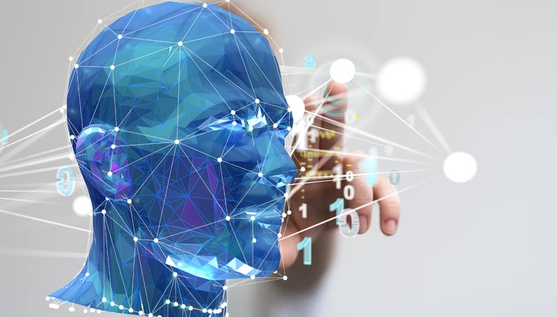 „Smart World“ – neue Sonderausstellung zu KI im Technischen Museum 1 Ein digitaler Kopf, Stichwort smart world.
(c) AdobeStock