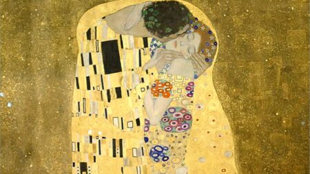 Ausschnitt des Bildes "Der Kuss" von Gustav Klimt. (c) Pixabay.com